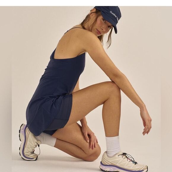 Outdoor-voices Women's Navy Blue Athletic Dress Built in Shorts S/M - Picture 2 of 7